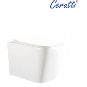 CeruttiSPA Унитаз подвесной MAIELLA Aria PP безободковый с тонкой крышкой полипропилен, soft-close, быстросъемная, белый