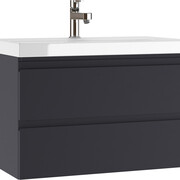 Тумба подвесная под умывальник "Classica 80" Graffo графит матовый В2 Домино DGr2106T