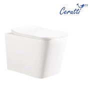 CeruttiSPA Унитаз подвесной MAIELLA Aria UF безободковый c крышкой, белый