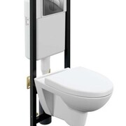 Компл: PARVA CO DPL EO (подв. с кр. дюропласт lift+инст. BLACK кнопка LEON пластик глянцевый), белый, 1 с