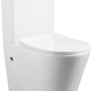 CeruttiSPA Унитаз напольный SELLA GW безободковый с крышкой duroplast, soft-close, белый