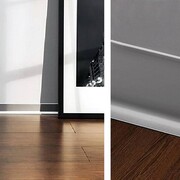 Плинтус алюминиевый Напольный 80мм ПЛ-80 черный муар 3м, белый муар 3м, серебро/мат. 3м