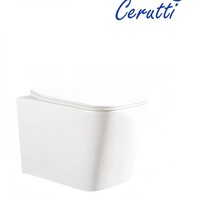 CeruttiSPA Унитаз подвесной MAIELLA Aria PP безободковый с тонкой крышкой полипропилен, soft-close, быстросъемная, белый