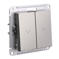 Выключатель для жалюзи 2-клавишный Systeme Electric (Schneider Electric) Atlas Design 10А, шампань ATN000519