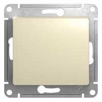 SE Glossa Беж Кнопка нажимная, сх.1, 10АХ, Systeme Electric, Бежевый, GSL000215