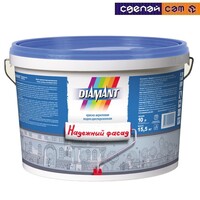 Краска акриловая в/д белая Diamant Надежный фасад 15,5 кг