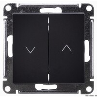 Выключатель для жалюзи 2-клавишный Systeme Electric (Schneider Electric) Atlas Design 10А, базальт ATN001419