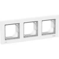Рамка 3-постовая универсальная Systeme Electric (Schneider Electric) AtlasDesign, белая ATN440103