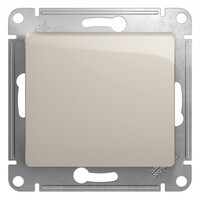 SE Glossa Молочный Выключатель 1-клавишный, сх.1, 10AX, Systeme Electric, Кремово-белый, GSL000911