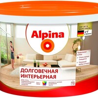 Краска ВД-ВАЭ Alpina Долговечная интерьерная  Base1  7,5кг цвет: AQUARELL 10