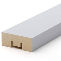 Интерьерная рейка МДФ STELLA Бриона Белая 16x40x2700 (уп.8шт.)