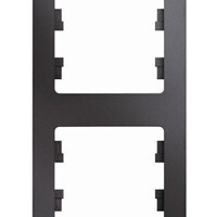 Рамка 4 поста Systeme Electric GLOSSA, вертикальная, графит GSL001308