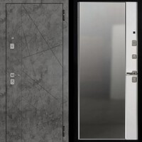 TR 9 ЮП-27 Бетон тёмный - ЮП-15 (зеркало) MI38 Санд светлый