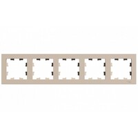 Рамка 5-постовая универсальная Systeme Electric (Schneider Electric) AtlasDesign, песочный ATN001205