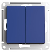 Переключатель перекрестный 2-клавишный Systeme Electric (Schneider Electric) Atlas Design 10АХ, аквамарин ATN001173