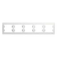 SE Glossa Бел Рамка 5-ая, горизонтальная, Systeme Electric, Белый, GSL000105