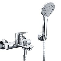 WasserKraft Lippe 4501 Смеситель для ванны с коротким изливом (в компл. шланг и лейка 3х-функц)