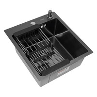 Комплект ARFEKA ECO AR мойка 450*500, коландер, дозатор BLACK DECOR MILLET GRAINS