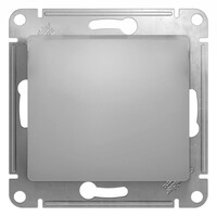 SE Glossa Алюминий Переключатель 1-клавишный, сх.6, 10АХ, Systeme Electric, Алюминий, GSL000361