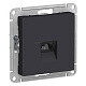 ATN001083 ATLASDESIGN РОЗЕТКА компьютерная RJ45, механизм, КАРБОН