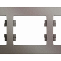 Рамка 3 поста Systeme Electric GLOSSA, горизонтальная, платина GSL001203