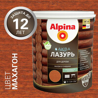 Alpina АКВА лазурь для дерева цветная, Махагон, 2,5л/2,50кг