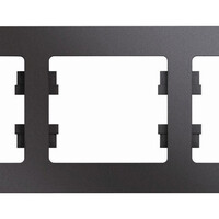 Рамка 3 поста Systeme Electric GLOSSA, горизонтальная, графит GSL001303