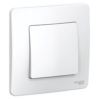SE Blanca внутр Бел Выключатель 1-клавишный, 10А, 250B, Systeme Electric, Белый, BLNVS010101