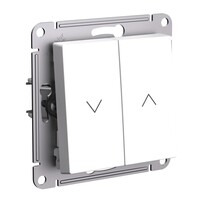 Выключатель для жалюзи 2-клавишный Systeme Electric (Schneider Electric) Atlas Design 10А, белый ATN000119