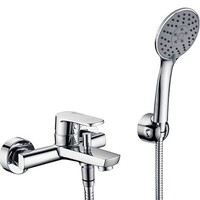 WasserKraft Dill 6101 Смеситель для ванны с коротким изливом (в компл. шланг и лейка 3х-функц)