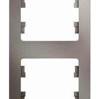 Рамка 2 поста Systeme Electric GLOSSA, вертикальная, платина GSL001206