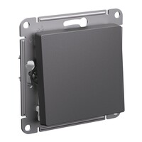Выключатель 1-клавишный Systeme Electric (Schneider Electric) Atlas Design 10АХ, базальт ATN001411