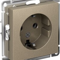 ATLASDESIGN РОЗЕТКА с заземлением, 16А, механизм, ШАМПАНЬ