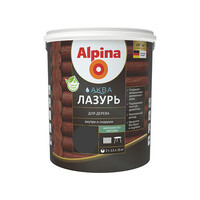 Alpina АКВА Лазурь для дерева цветная, Черный, 10л/10,0кг