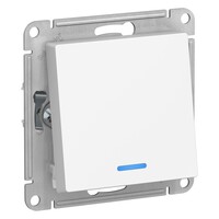 Переключатель 1-клавишный с подсветкой Systeme Electric (Schneider Electric) Atlas Design 10АХ, лотос ATN001363