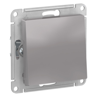 Выключатель одноклавишный проходной Systeme Electric (Schneider Electric) AtlasDesign 10А, алюминий ATN000361