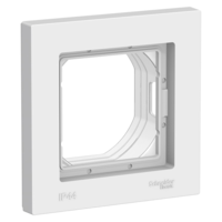 Рамка 1-постовая Systeme Electric (Schneider Electric) AtlasDesign AQUA IP44, белая ATN440101