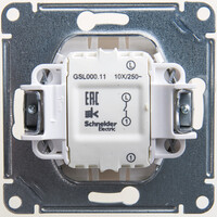 SE Glossa Перламутр Выключатель 1-клавишный сх.1, 10AX, Systeme Electric, Прочее, GSL000611