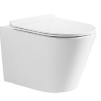 CeruttiSPA Унитаз подвесной FARO Aria Tornado безободковый с тонкой крышкой duroplast, soft-close, быстросъемная, белый