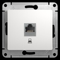 GLOSSA РОЗЕТКА компьютерная RJ45 кат.5E, механизм, белый