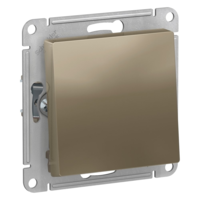 Выключатель одноклавишный проходной Systeme Electric (Schneider Electric) AtlasDesign 10А, шампань ATN000561