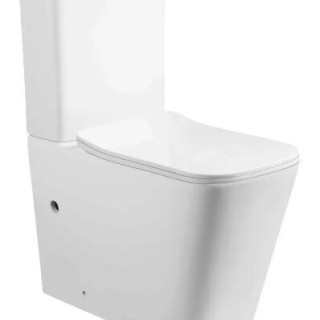 CeruttiSPA Унитаз напольный MAIELLA безободковый с крышкой duroplast, soft-close, белый